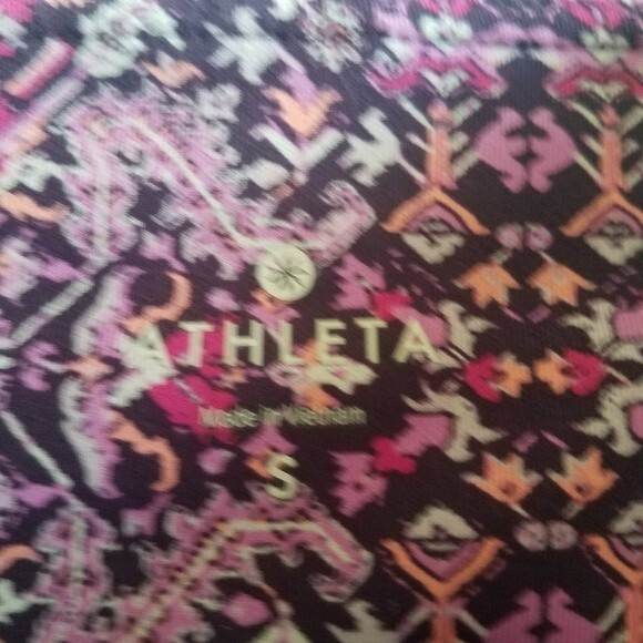 Athleta Leggings Chaturanga Tapestry Purple High-Rise Cropped Leggings Small - Picture 7 of 11